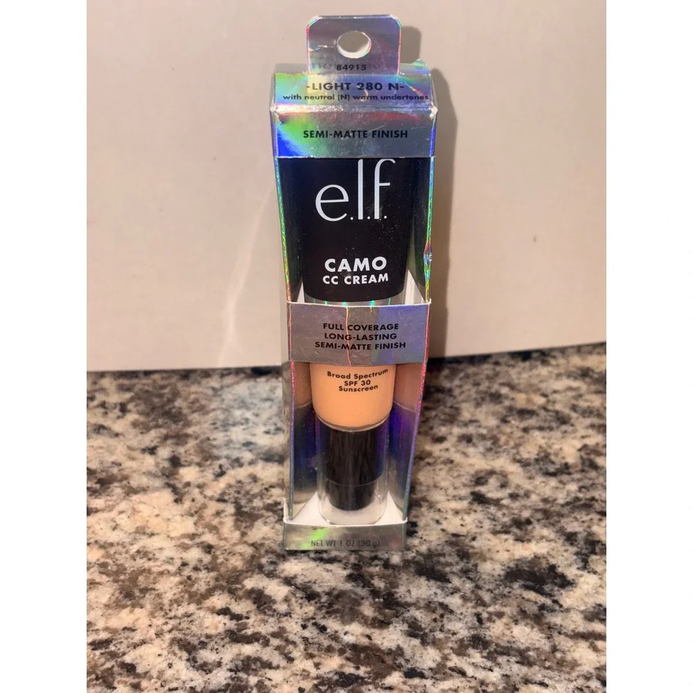 ELF Camo CC Cream Light 280 N Full Coverage SPF 30 Semi-Matte Finish‎ 1oz